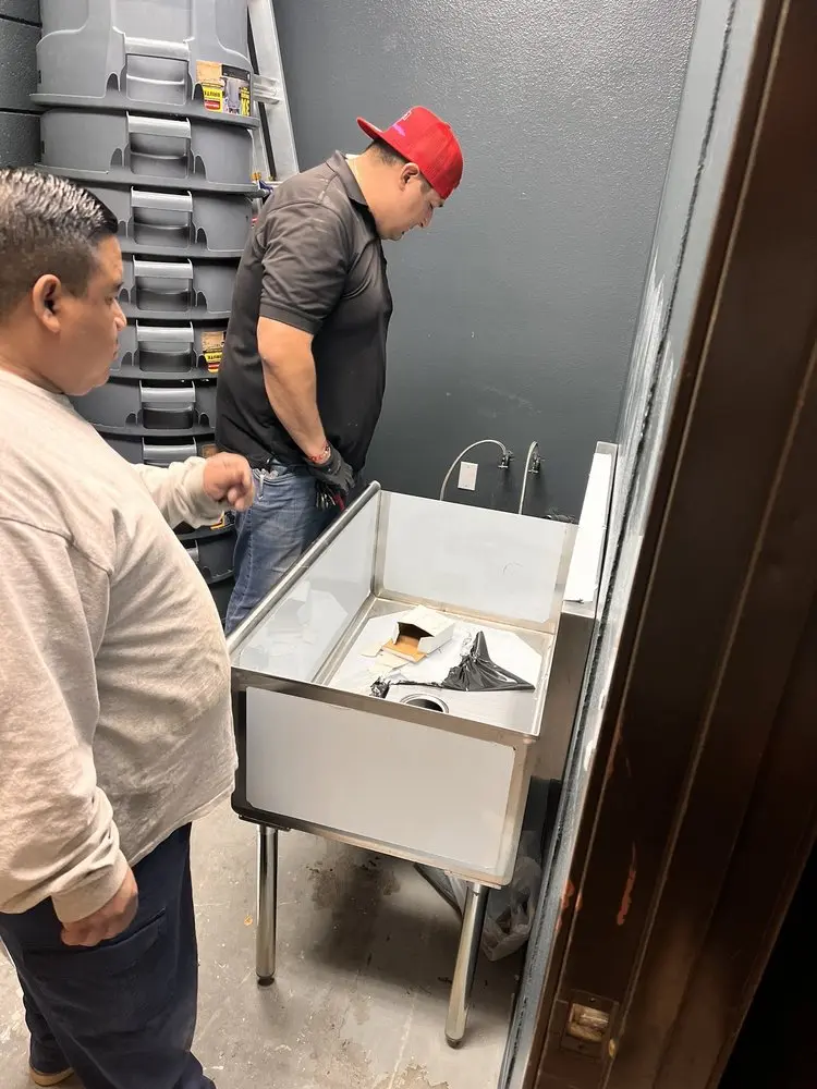 Commercial plumbing and sink installation in Endicott